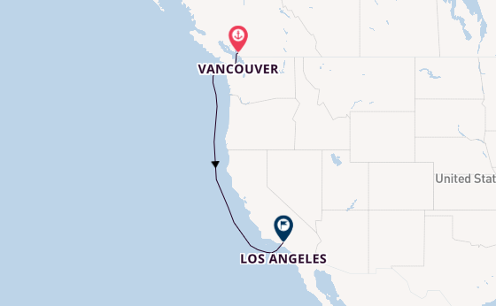 USA West Coast from Vancouver, Canada with the Royal Princess