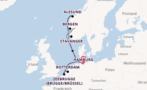 Norwegen ab Hamburg auf AIDAperla