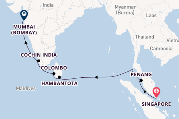 India's Golden Triangle Tour With Luxury Spice Route Voyage & Singapore Stay