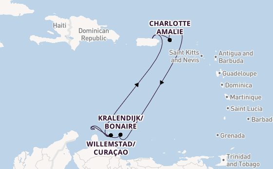 Caribbean from San Juan, Puerto Rico with the Vision of the Seas