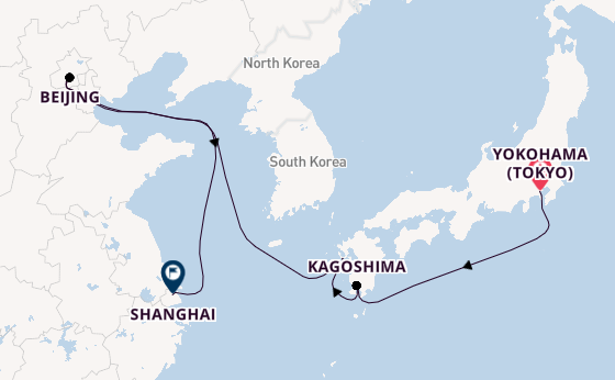 Japan from Yokohama (Tokyo), Japan with the Spectrum of the Seas