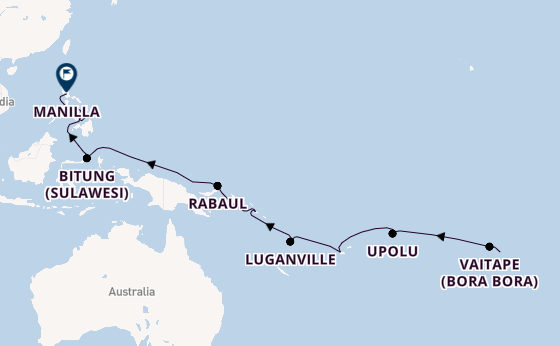 Polynesië vanaf Papeete, Frans-Polynesië met de VASCO DA GAMA