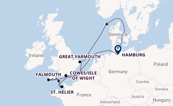 United Kingdom from Kiel, Germany with the EUROPA