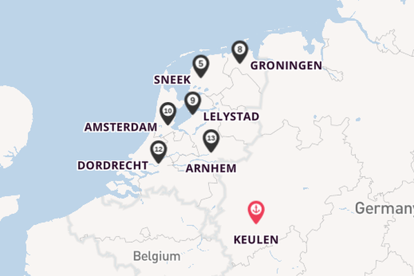 IJssel vanaf Keulen, Duitsland met de Rhein Prinzessin