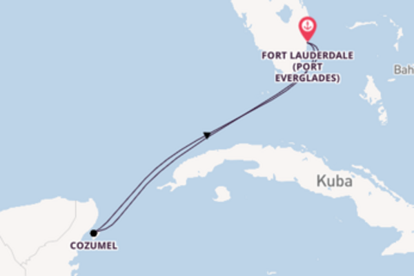 Fort Lauderdale (Port Everglades) und Cozumel erleben