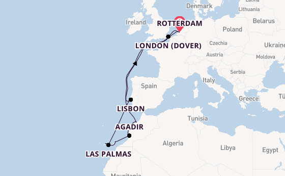 Canary Islands from Rotterdam, The Netherlands with the Nieuw Statendam
