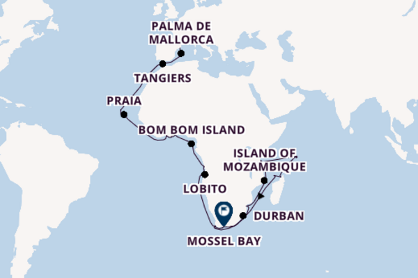 Seabourn Sojourn 60  Barcelona-Cape Town