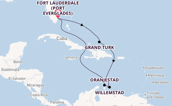 Caribbean from Fort Lauderdale (Port Everglades), Florida with the Caribbean Princess