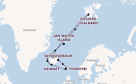 Arctic from Reykjavik, Iceland with the Seabourn Pursuit