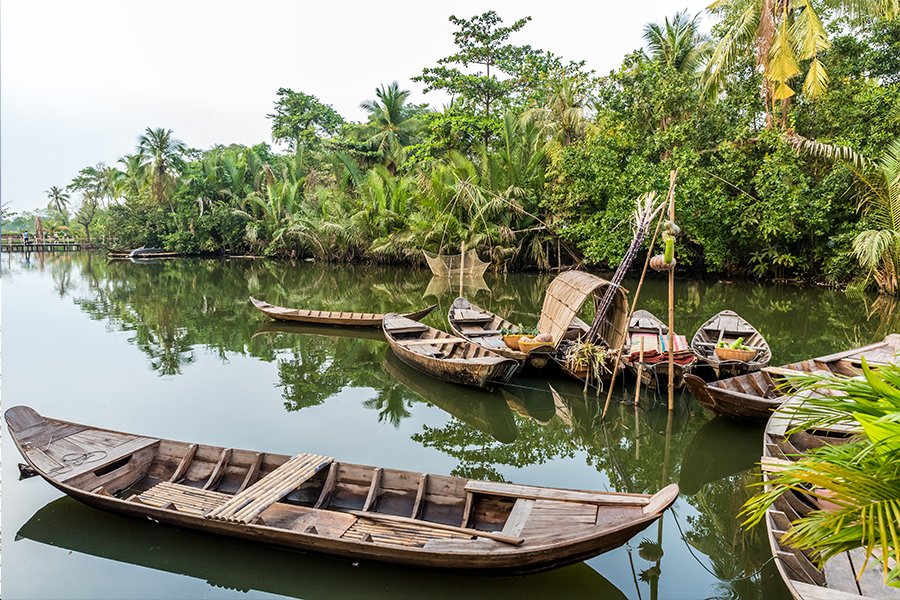 Zuidoost-Azië vanaf Ho Chi Minhstad, Vietnam met de Lan Diep