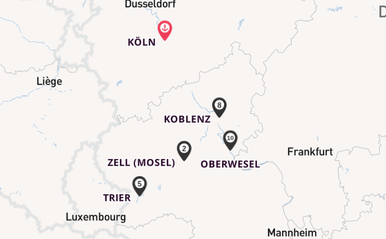Rhein ab Köln, Deutschland auf der Swiss Crystal
