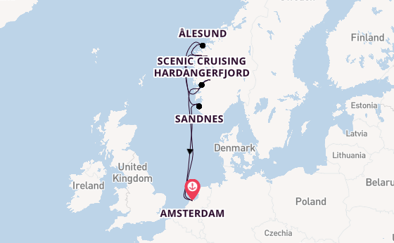 Norway from Amsterdam, Netherlands with the Zuiderdam