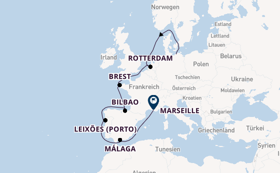 Westliches Mittelmeer ab Warnemünde auf der MSC Magnifica