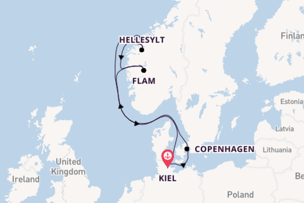 Norway From Kiel with the MSC Euribia