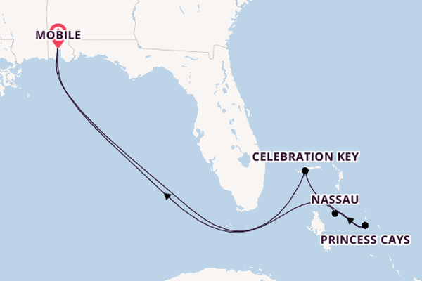 Caribbean from Mobile, Alabama, USA with the Carnival Valor