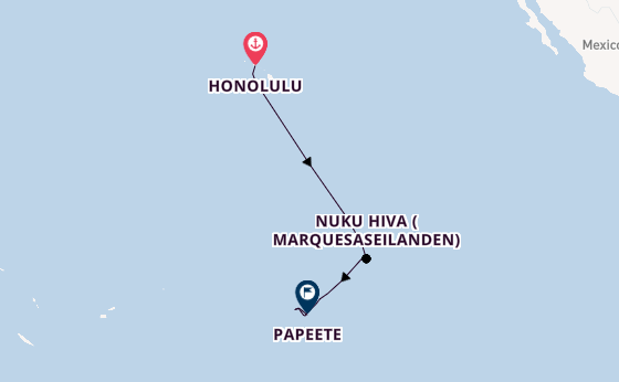 Frans-Polynesië vanaf Honolulu, Hawaï met de Silver Whisper