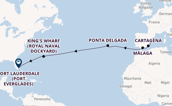Transatlantic from Barcelona, Spain with the Brilliance of the Seas