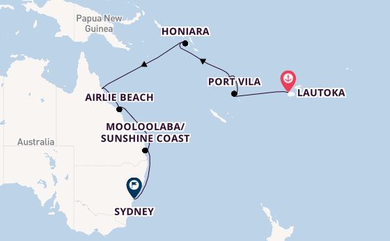 South Pacific from Lautoka, Fiji with the Seven Seas Navigator