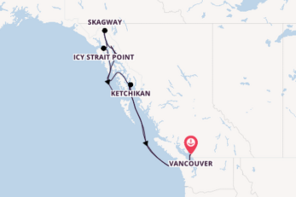 8daagse cruise vanaf Vancouver