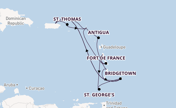 Caribbean from San Juan, Puerto Rico with the Crown Princess