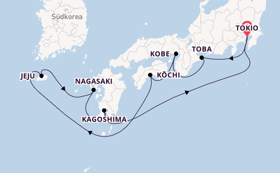 Japan ab Tokio, Japan auf der Explora III