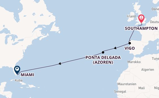 Transatlantik ab Southampton, Großbritannien auf der Freedom of the Seas