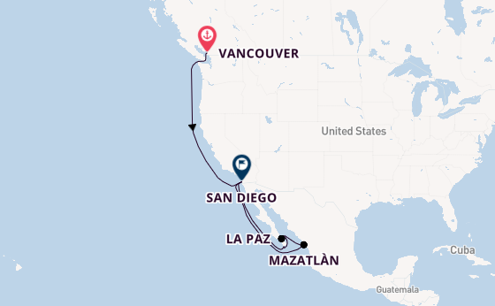 Mexicaanse Riviera vanaf Vancouver, Canada met de Zaandam