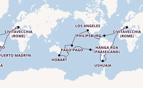 Wereldreizen vanaf Genua, Italië met de MSC Magnifica