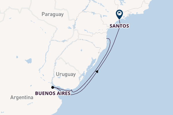 South America from Camboriu, Brazil with the MSC Seaview