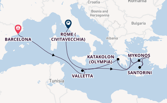 Mediterranean Sea from Australia with the Celebrity Equinox