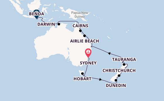 Australië en Nieuw-Zeeland vanaf Sydney, Australië met de Seven Seas Mariner