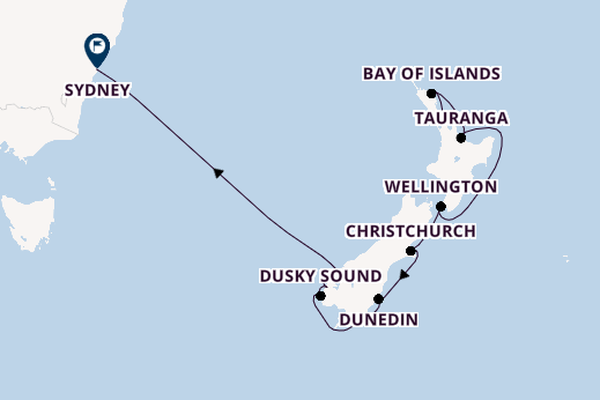 Nieuw Zeeland vanaf Auckland, Nieuw-Zeeland met de Celebrity Edge 