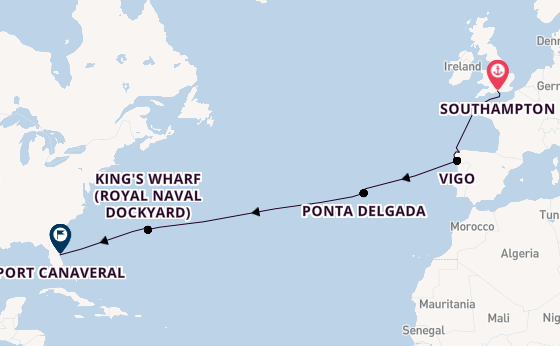 Transatlantic from Southampton, England with the Celebrity Apex
