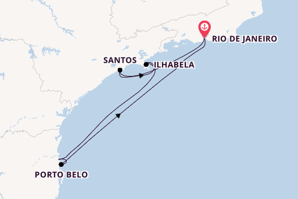 Brazil from Rio de Janeiro, Brazil with the Costa Pacifica