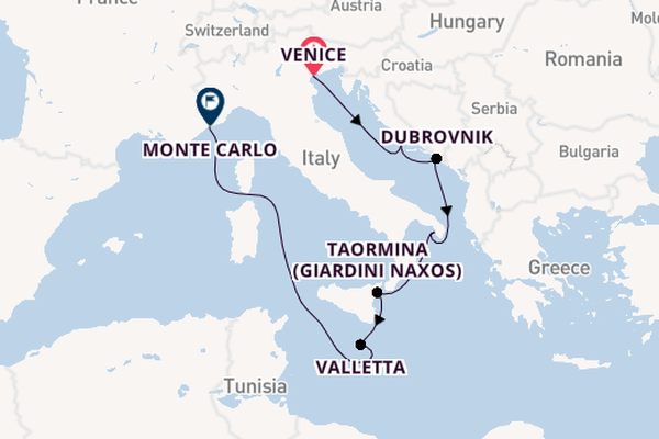 Mediterranean Sea from Venice, Italy with the Silver Ray
