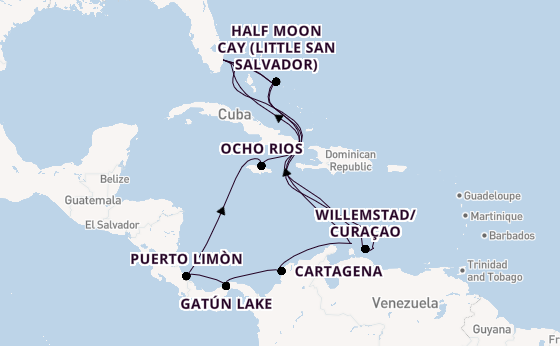 Caribbean from Fort Lauderdale (Port Everglades), Florida, USA with the Nieuw Amsterdam