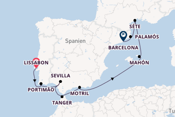 In 11 Tagen nach Barcelona über Mahón