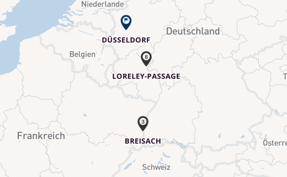 Rhein ab Basel, Schweiz auf der VIVA ONE