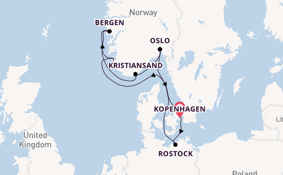 Noorwegen vanaf Kopenhagen, Denemarken met de MSC Magnifica