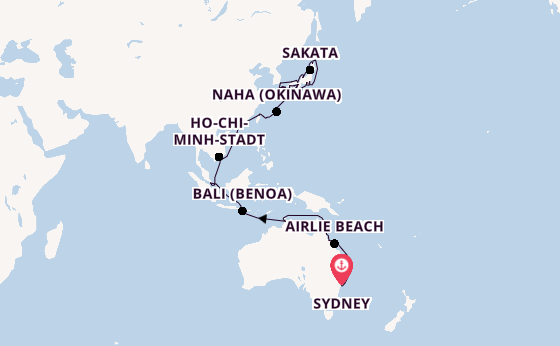 Ostasien ab Sydney auf der Azamara Pursuit