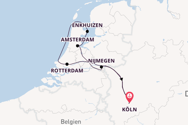 Rhein ab Köln, Deutschland auf der MS RHEIN MELODIE
