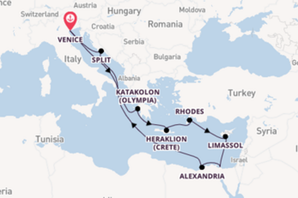 Mediterranean from Venice with the MSC Lirica