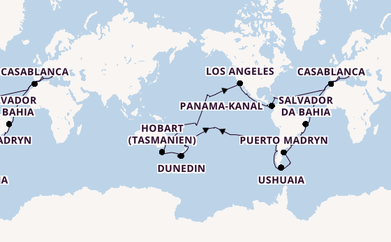 MSC Magnifica - Mit MSC Cruises in 122 Tagen die Welt entdecken