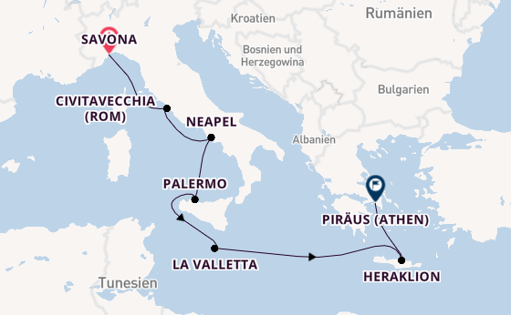 Costa Pacifica - Vom Mittelmeer nach Athen – Kreuzfahrt trifft Städtereise