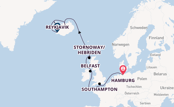 Vereinigtes Königreich ab Hamburg auf der EXPLORA IV