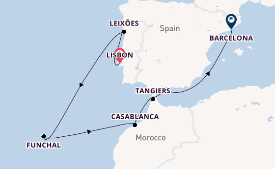 Portugal from Lisbon, Portugal with the Mariner of the Seas