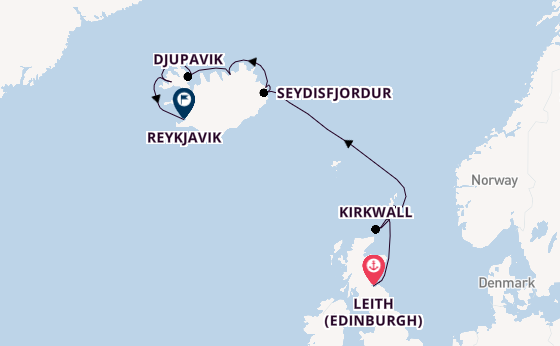 British Isles from Leith (Edinburgh), Scotland with the Silver Wind
