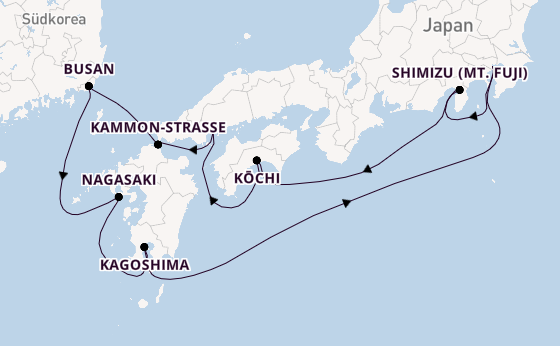 Japan ab Tokio, Japan auf der Diamond Princess