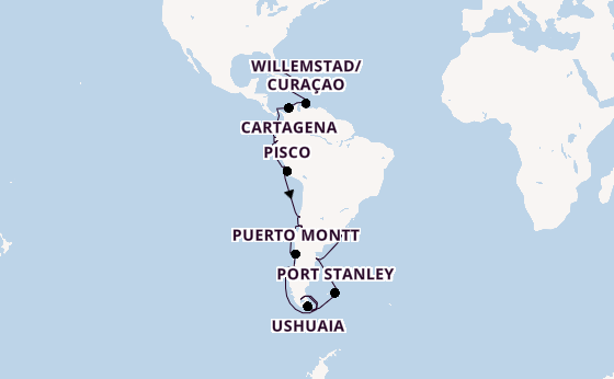 South America from Miami, Florida, USA with the Insignia