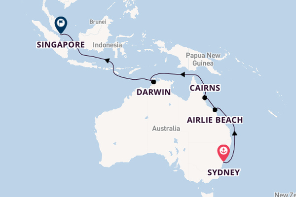 Great Barrier Reef, Northern Territory and Singapore Voyage